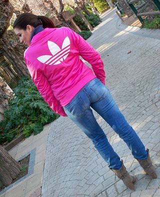 XS S y L Chaqueta Adidas Firebird Rosa/Fucsia 