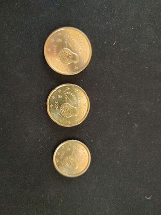 Lote 3 Monedas Céntimos Euro España año 2024