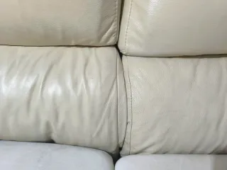 Sofá Cama Beige Cuero