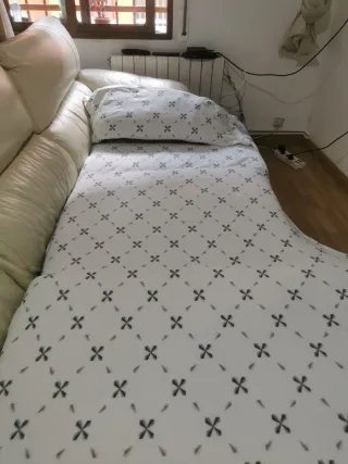 Sofá Cama Beige Cuero