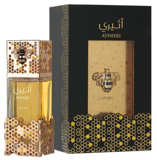 Perfume Lattafa Atheeri Árabe Dorado y Negro