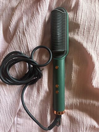 Secadora y Alisadora de Cabello Verde y Dorado