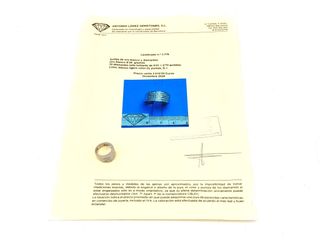 anillo oro 18k con piedra con diamante