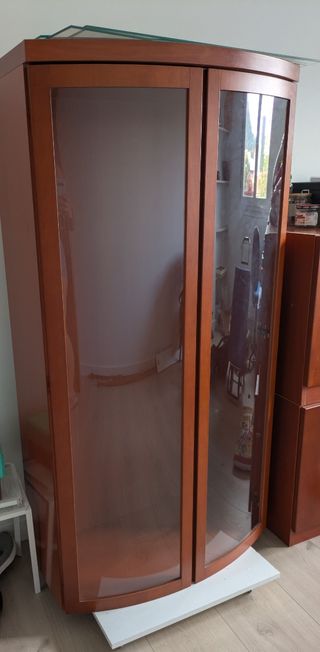 Vitrina Armario Madera y Cristal