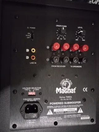 Subwoofer Magnat Negro/Plateado