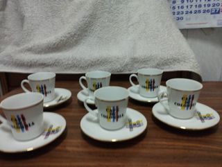 Conjunto Tazas y Platos Café Colombia