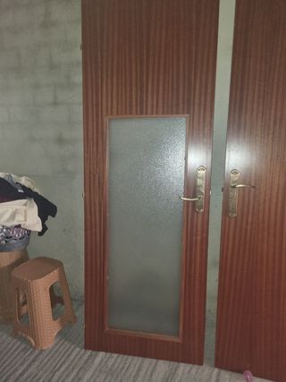 Puertas de madera con cristal