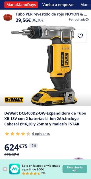 Expansor Uponor Wirsbo DeWalt DCE400