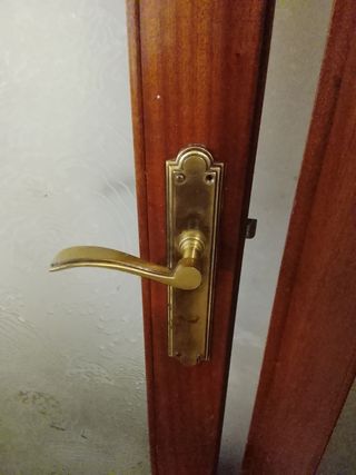 Puertas 210x50 madera y cristal