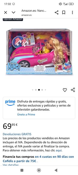 Coche de Nancy Rosa y Azul. Como nuevo