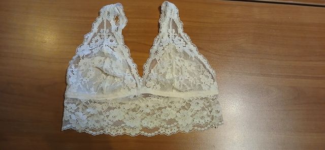 Bralette in pizzo bianco