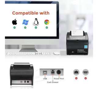 Impresora Térmica MUNBYN WiFi + Rollos