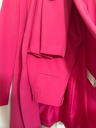 Traje Chaqueta Stradivarius Rosa Talla S