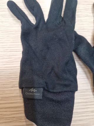 Guantes negros Quechua fútbol 14 años