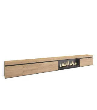 Mueble TV XXL con chimenea eléctrica