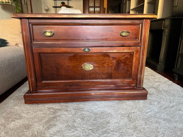 Mueble Bar Madera Maciza Vitrina Baúl