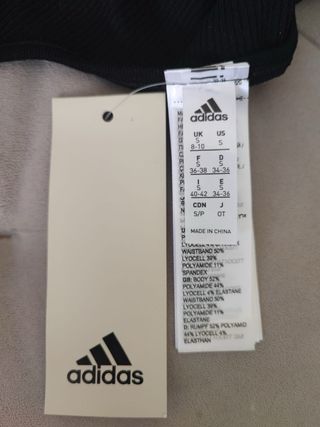 Sujetador deportivo Adidas Negro