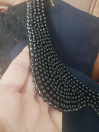 Blusa LUXE con cuello pedrería T.38