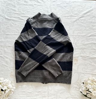 Jersey Lacoste, azul marino y gris talla L