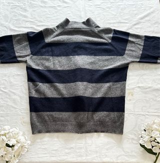 Jersey Lacoste, azul marino y gris talla L