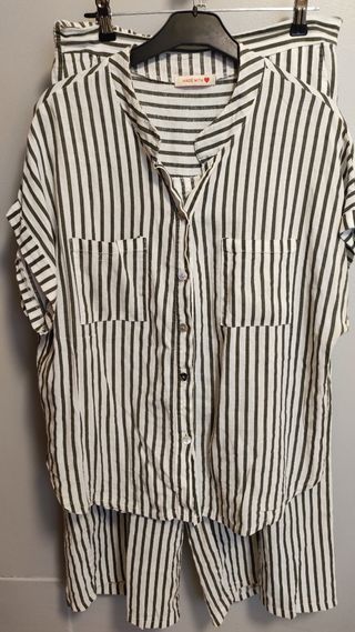 Conjunto Camisa y Pantalón Rayas