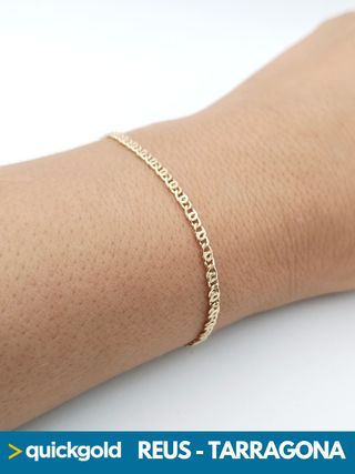 035-05-00648 PULSERA ORO 18K OJO  PERDIZ 19.3CM