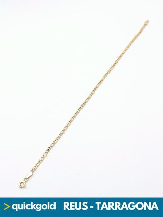 035-05-00648 PULSERA ORO 18K OJO  PERDIZ 19.3CM