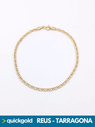 035-05-00648 PULSERA ORO 18K OJO  PERDIZ 19.3CM