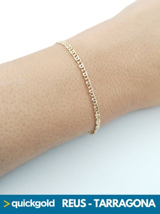 035-05-00648 PULSERA ORO 18K OJO  PERDIZ 19.3CM
