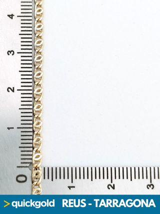 035-05-00648 PULSERA ORO 18K OJO  PERDIZ 19.3CM