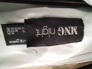 Falda larga seda gris Mango