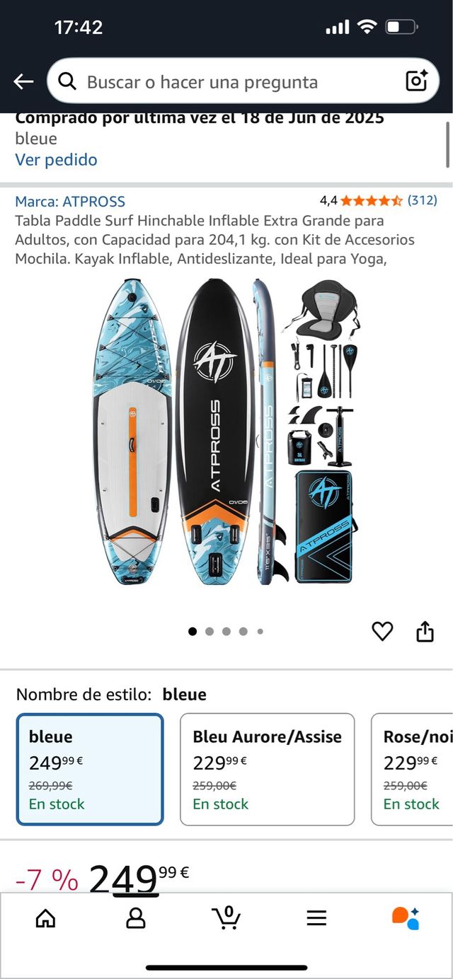 Tabla Paddle Surf Hinchable ATPROSS Grande