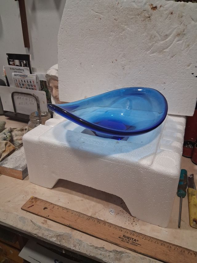 Centrotavola blu di Murano, anni '50