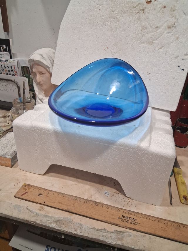 Centrotavola blu di Murano, anni '50