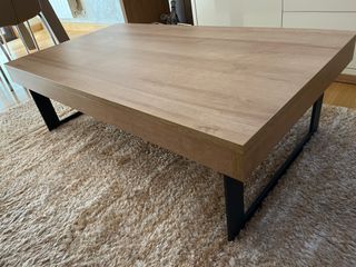 Mesa baja salón madera y metal