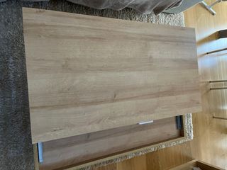 Mesa baja salón madera y metal
