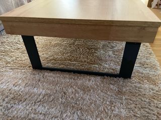 Mesa baja salón madera y metal