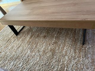 Mesa baja salón madera y metal