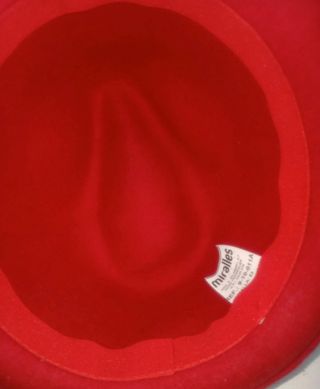 Sombrero de Lana Rojo Mujer