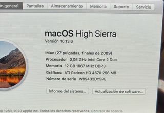 Memoria RAM iMac 2009 Kingston Samsung