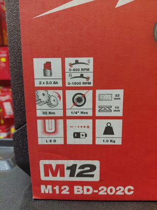 Milwaukee M12 BD-202C Taladro Atornillador
