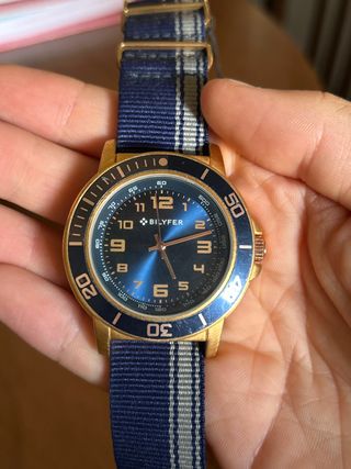 Reloj Bilyfer 2w383 Hombre Azul y Dorado