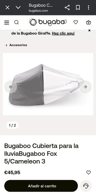 Capota Lluvia Bugaboo Fox 5 / Butterfly