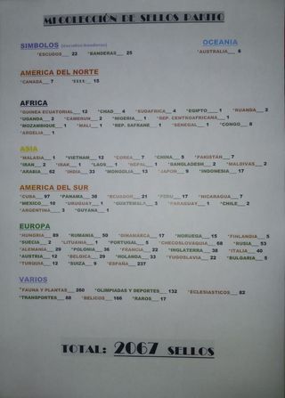 Collezione di francobolli 2067: temi vari