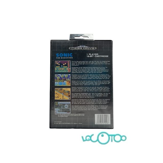 Sega Mega Drive Sonic The Hedgehog -E0114851CV-