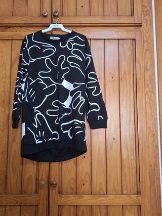 Vestido estampado manos Mickey Mouse