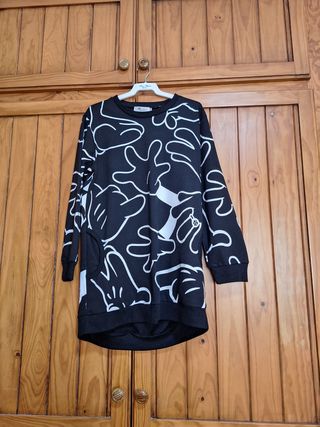Vestido estampado manos Mickey Mouse