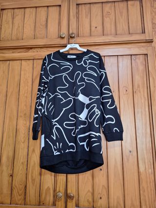 Vestido estampado manos Mickey Mouse