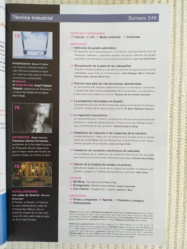 LOTE de 4 revistas "Técnica Industrial"