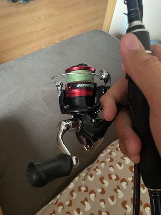 Caña de pesca y carrete daiwa y sienna